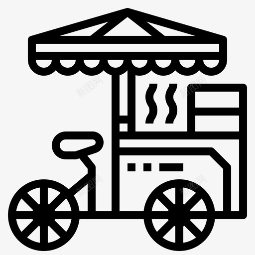 食品车快餐餐厅图标svg_新图网 https://ixintu.com 快餐 摊位 概述 街头 食品 餐厅