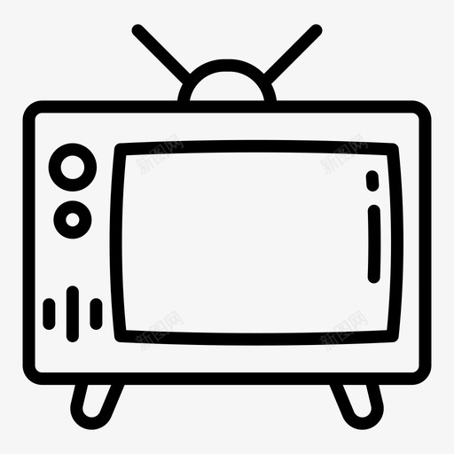 电视电视33线性图标svg_新图网 https://ixintu.com 电视 线性