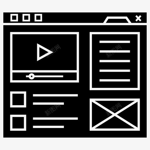 线框布局公司网站用户界面图标svg_新图网 https://ixintu.com siteflow ui web 公司 套件 字形 布局 用户界面 线框 网站 设计