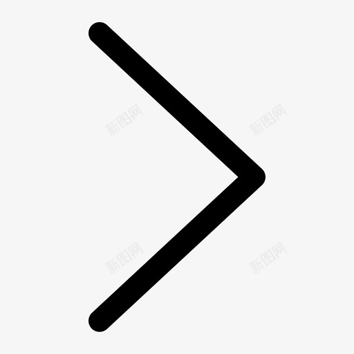 右V形箭头较大图标svg_新图网 https://ixintu.com 箭头 较大