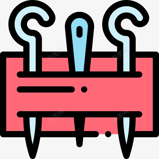 缝纫手工6线颜色图标svg_新图网 https://ixintu.com 手工 缝纫 颜色
