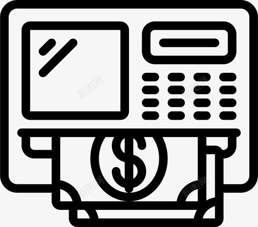 Atm公共服务10直拨图标svg_新图网 https://ixintu.com Atm 公共服务 直拨