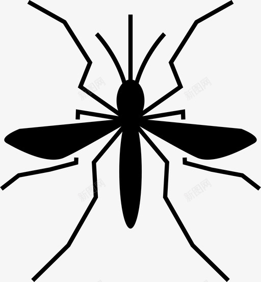 蚊虫伊蚊登革热图标svg_新图网 https://ixintu.com 伊蚊 寨卡 引起 症状 登革热 蚊虫