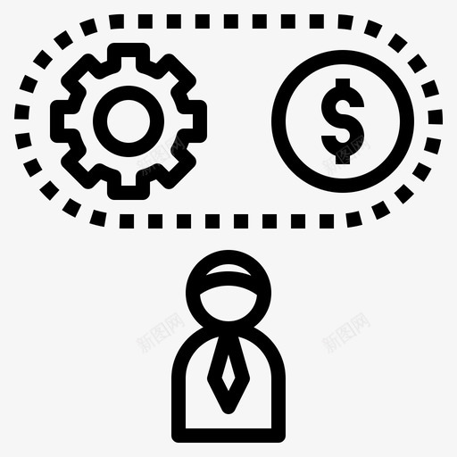 企业家商人投资者图标svg_新图网 https://ixintu.com 企业 企业家 商人 孵化器 投资者 流程 管理层