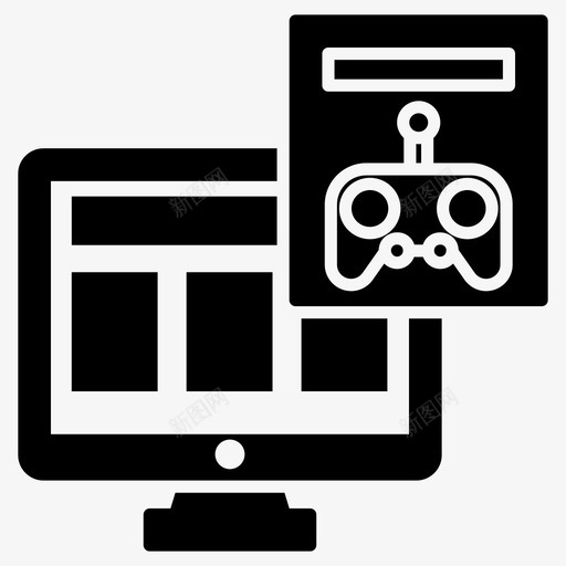 游戏网站分析条形图图标svg_新图网 https://ixintu.com 信息图表 分析 条形图 游戏分析 游戏开发和网站应用字形矢量图标集 游戏报告 游戏网站