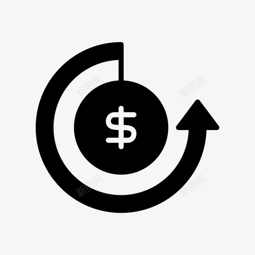 银行业务退单资金图标svg_新图网 https://ixintu.com 财务 资金 退单 退货 银行业务