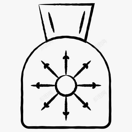 雪锁雪花图标svg_新图网 https://ixintu.com 圣诞 天气 涂鸦 雪花