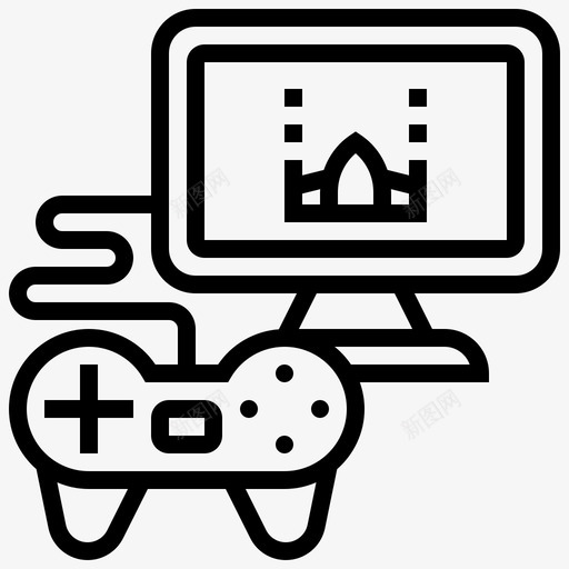 电子游戏虚拟现实74线性图标svg_新图网 https://ixintu.com 电子游戏 线性 虚拟现实74