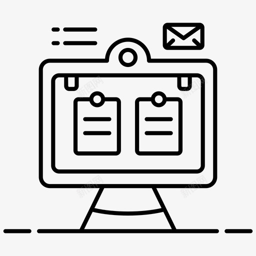 布告板公告板演讲板图标svg_新图网 https://ixintu.com 一组登机线矢量图标 公告板 布告板 演讲板 白板 钉板