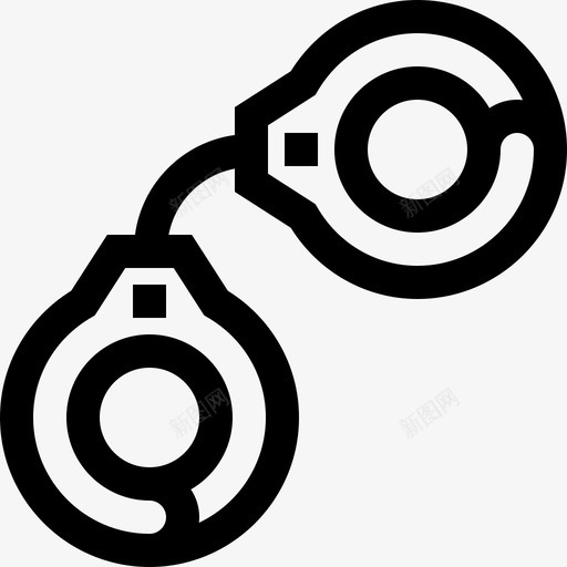 手铐警察17直系图标svg_新图网 https://ixintu.com 手铐 直系 警察