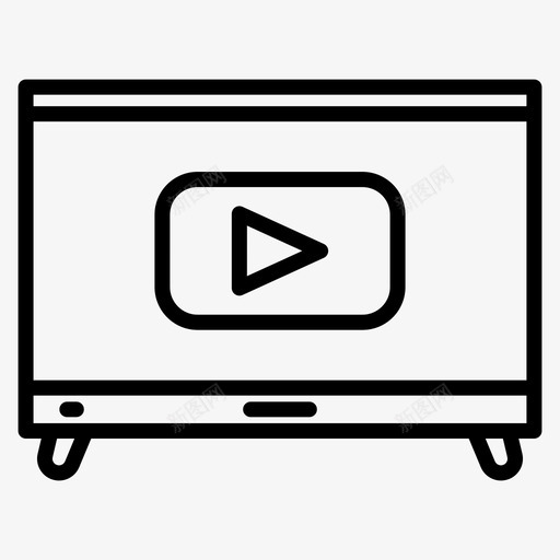 电影电视33线性图标svg_新图网 https://ixintu.com 电影 电视 线性