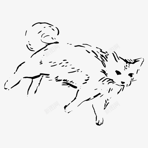 猫可爱手绘图标svg_新图网 https://ixintu.com 可爱 宠物 小猫 手绘