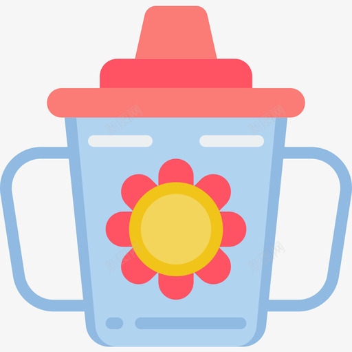 喂食器养育儿童3扁平图标svg_新图网 https://ixintu.com 养育儿童3 喂食器 扁平