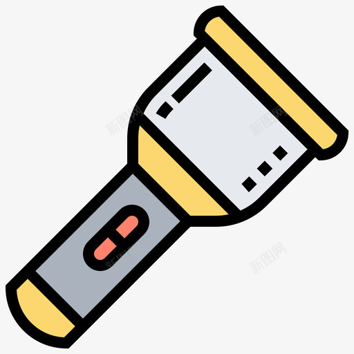 手电筒救援9线型颜色图标svg_新图网 https://ixintu.com 手电筒 救援9 线型颜色