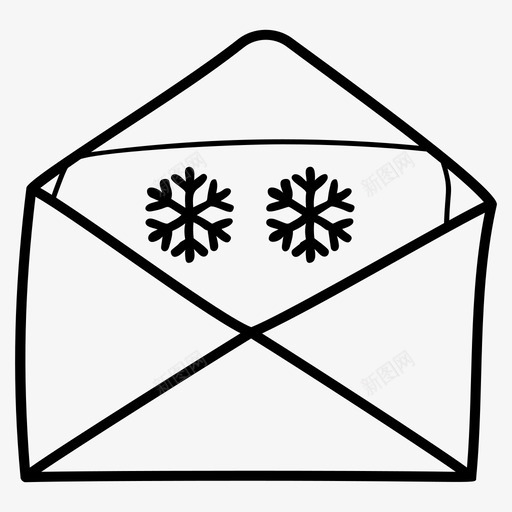 冬季留言圣诞请柬圣诞留言图标svg_新图网 https://ixintu.com 冬季留言 冬季贺卡 圣诞留言 圣诞请柬 纸面雪花 集秋冬夏春线矢量图标