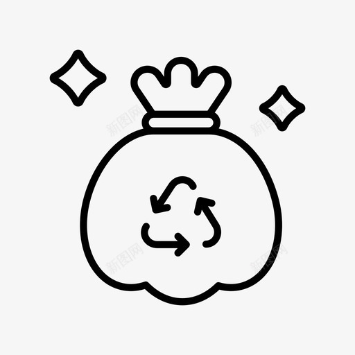 垃圾袋清洁清洁图标svg_新图网 https://ixintu.com 卡通垃圾袋 图标 垃圾袋 清洁