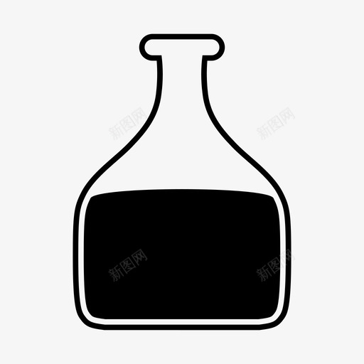 瓶子酒精烧瓶图标svg_新图网 https://ixintu.com 朗姆 烧瓶 玻璃杯 瓶子 酒精