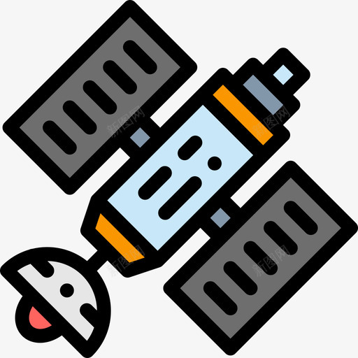 卫星航空24线性彩色图标svg_新图网 https://ixintu.com 卫星 彩色 线性 航空