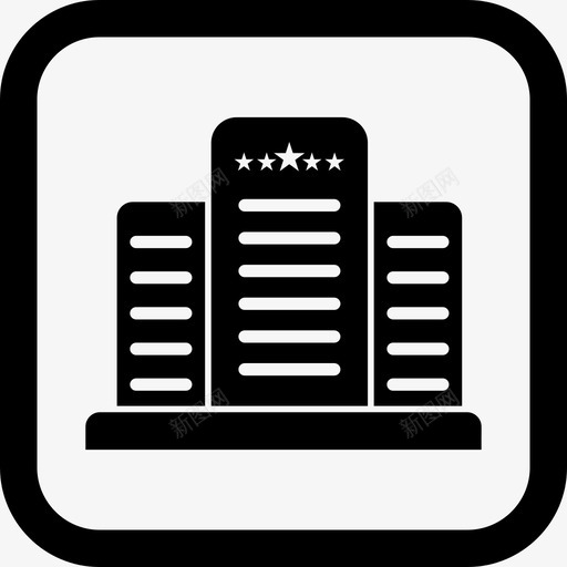 五星级酒店大厦豪华酒店图标svg_新图网 https://ixintu.com 大厦 房地产 星级酒店 豪华 酒店
