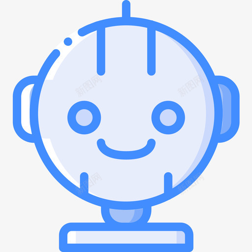 机器人可爱的图标5蓝色svg_新图网 https://ixintu.com 可爱的图标5 机器人 蓝色