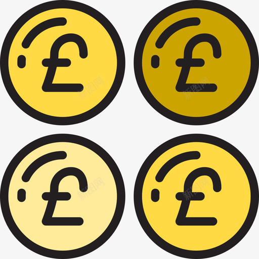 英镑货币基金2线性颜色图标svg_新图网 https://ixintu.com 线性颜色 英镑 货币基金2