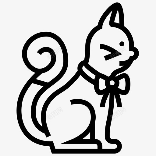 猫宠物店71线性图标svg_新图网 https://ixintu.com 宠物 线性