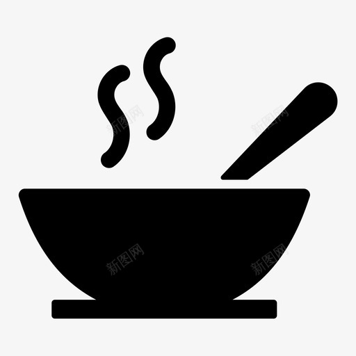 热汤食物咖啡店图标集1svg_新图网 https://ixintu.com 咖啡店图标集1 热汤 食物