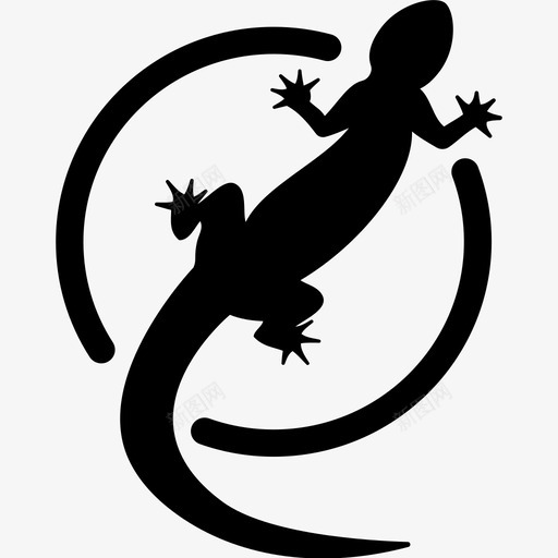 蜥蜴动物变色龙图标svg_新图网 https://ixintu.com 动物 变色龙 图标 爬行动物 蜥蜴