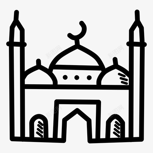 清真寺堡垒伊斯兰教图标svg_新图网 https://ixintu.com 伊斯兰教 伊斯兰教涂鸦 堡垒 斋月 清真寺 祈祷 穆斯林