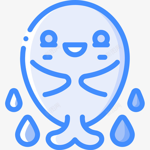 海豚可爱的图标5蓝色svg_新图网 https://ixintu.com 可爱的图标5 海豚 蓝色