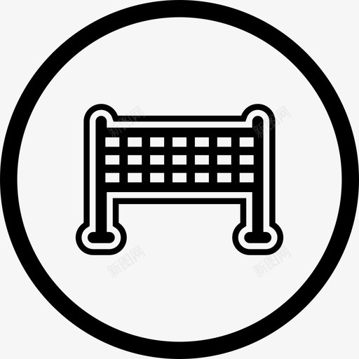 网羽毛球球场图标svg_新图网 https://ixintu.com 体育运动 排球网 球场 网球 羽毛球