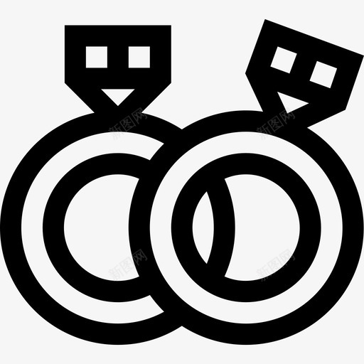 戒指豪华17直线型图标svg_新图网 https://ixintu.com 戒指 直线型 豪华17