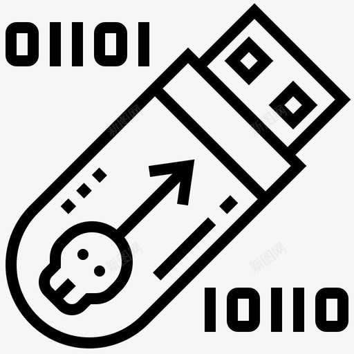 病毒网络犯罪14线状图标svg_新图网 https://ixintu.com 犯罪 病毒 线状 网络