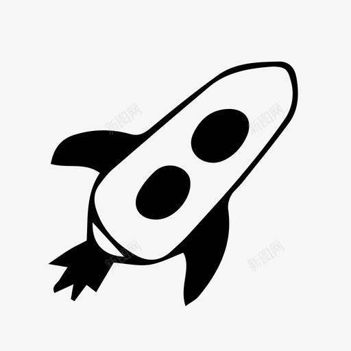 火箭探索飞行图标svg_新图网 https://ixintu.com 发射 探索 火箭 飞行
