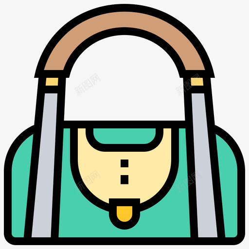 健身包健身94线性颜色图标svg_新图网 https://ixintu.com 健身94 健身包 线性颜色