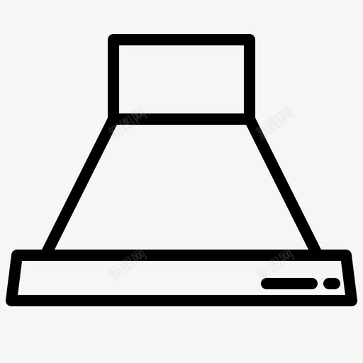抽气罩器具7线性图标svg_新图网 https://ixintu.com 器具7 抽气罩 线性