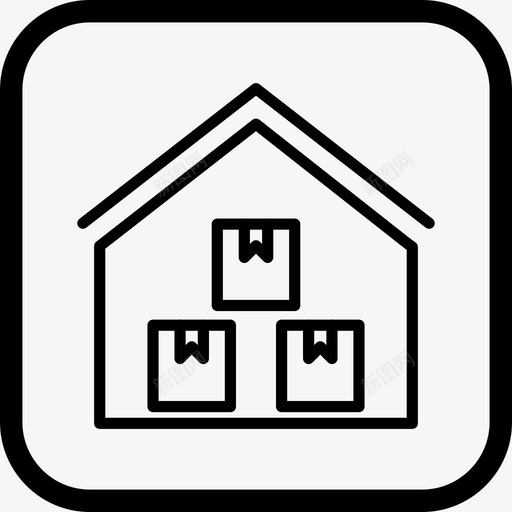 仓储仓库仓储单元房地产图标svg_新图网 https://ixintu.com 仓储 仓库 单元 房地产