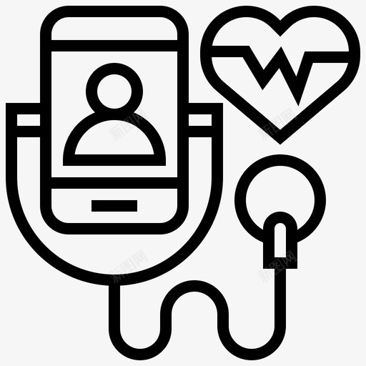 健康检查健康检查5次线性图标svg_新图网 https://ixintu.com 5次 健康 检查 线性