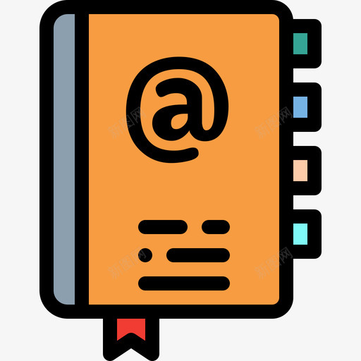议程数字服务7线性颜色图标svg_新图网 https://ixintu.com 数字服务7 线性颜色 议程