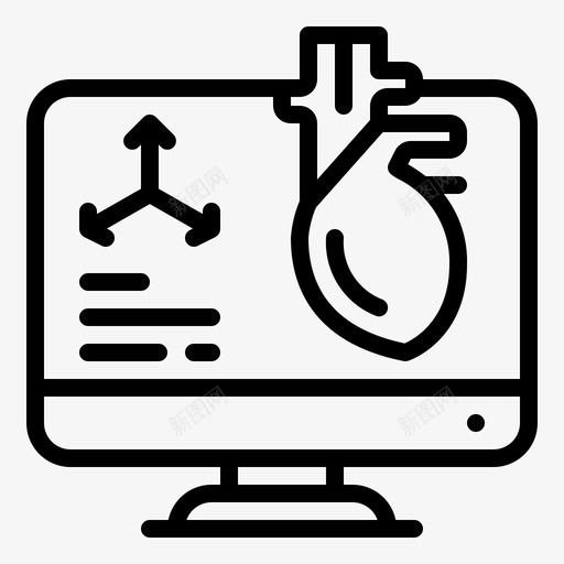 心脏模型三维计算机图标svg_新图网 https://ixintu.com 三维 人体 器官 心脏 打印 技术 模型 计算机