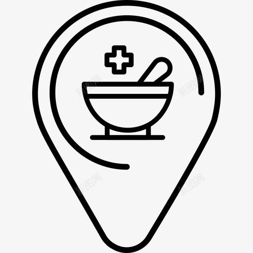 药店地图针药品图标svg_新图网 https://ixintu.com v7 地图 药品 药店 药房
