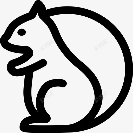 松鼠动物图标svg_新图网 https://ixintu.com 动物 图标 松鼠 松鼠图标 标志 轮廓
