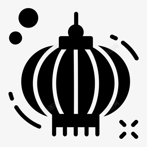 中国灯灯笼发光灯图标svg_新图网 https://ixintu.com 中国新年字形矢量图标集 中国灯 发光灯 复古灯 新年灯 灯笼