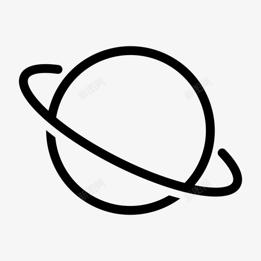 行星轨道公转图标svg_新图网 https://ixintu.com 公转 土星 太空 行星 轨道