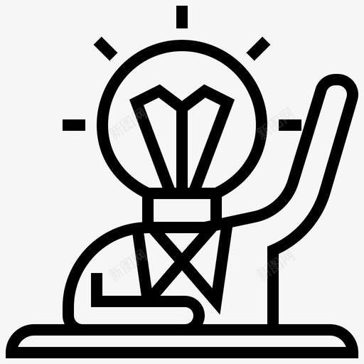灵感专注4线性图标svg_新图网 https://ixintu.com 专注4 灵感 线性