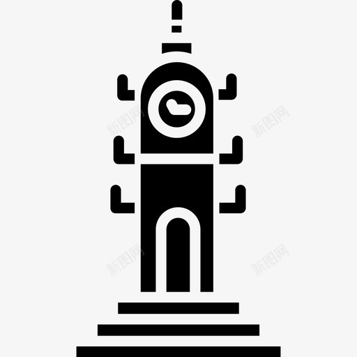 钟楼61号楼实心图标svg_新图网 https://ixintu.com 61号楼 实心 钟楼