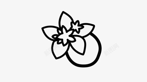 橙花柑橘花图标svg_新图网 https://ixintu.com 奥兰多 柑橘 橙花 水果 花