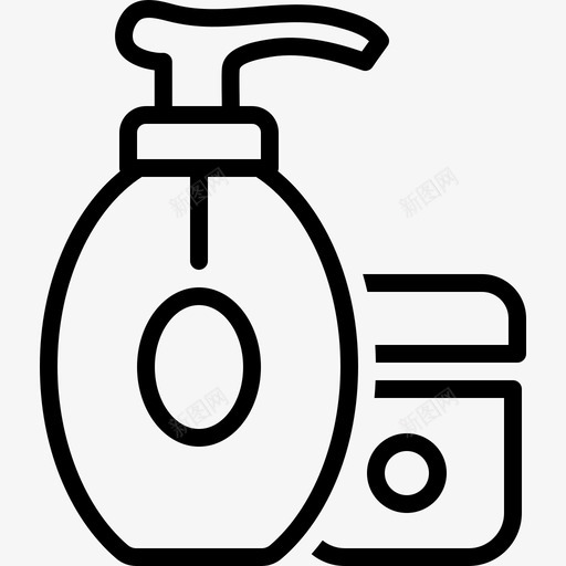 乳液霜化妆品卫生图标svg_新图网 https://ixintu.com 乳液 保湿 化妆品 卫生 护肤