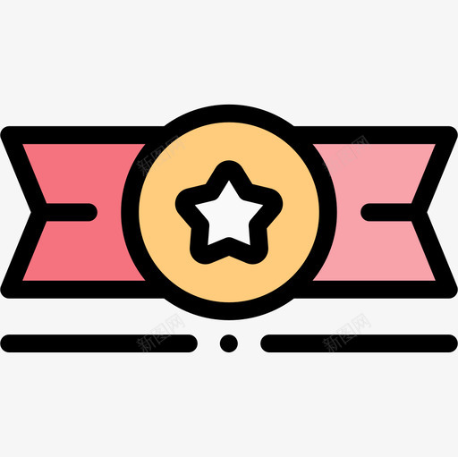 奖牌22胜直线颜色图标svg_新图网 https://ixintu.com 奖牌 直线 颜色