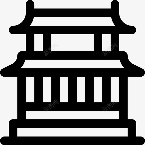 太和殿地标性纪念碑直线型图标svg_新图网 https://ixintu.com 地标 太和 直线 纪念碑 线型